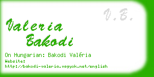 valeria bakodi business card