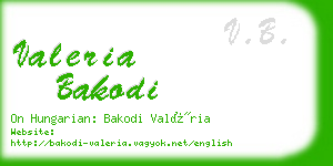 valeria bakodi business card